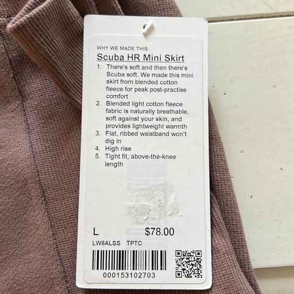 NEW lululemon Scuba High Rise Pull-On Mini Skirt Taupe Athleisure - Picture 8 of 8